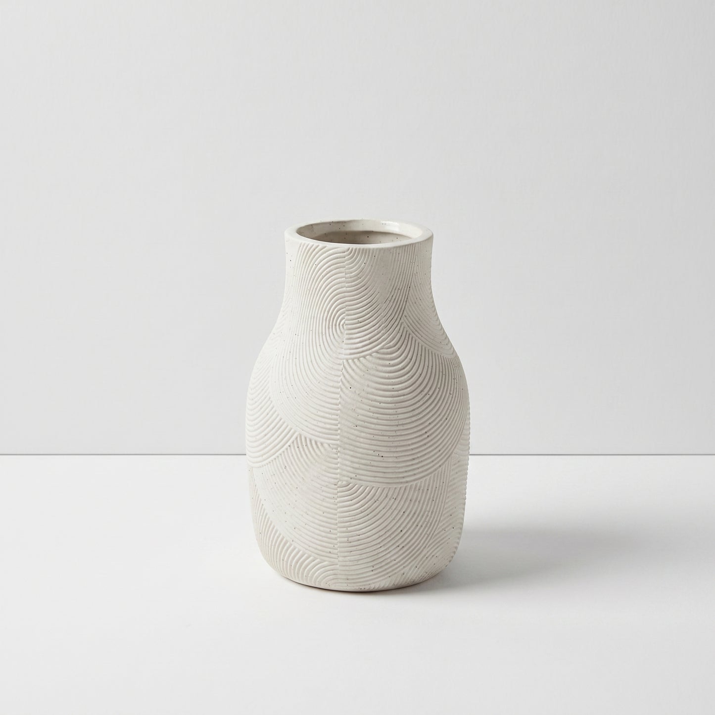 Textured White Vase