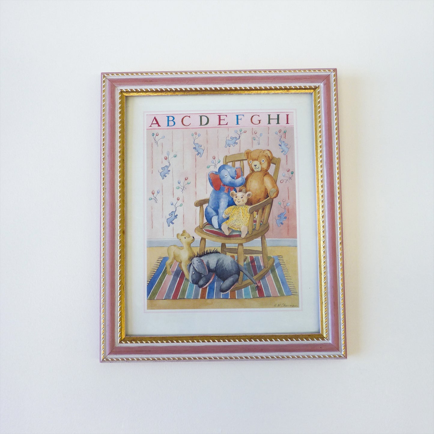 Pink & Gold Timber Picture Frame