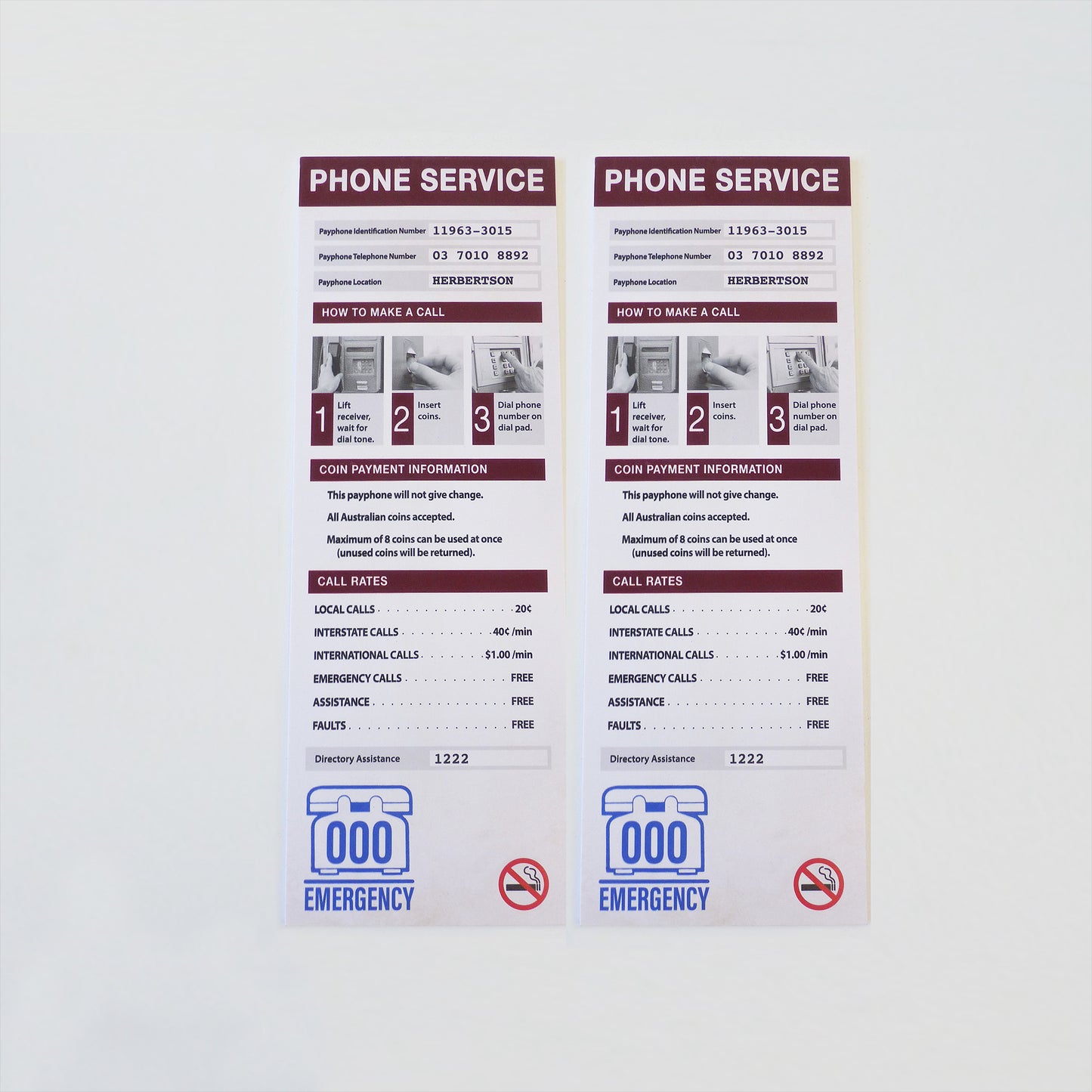 Generic Phone Box Signage