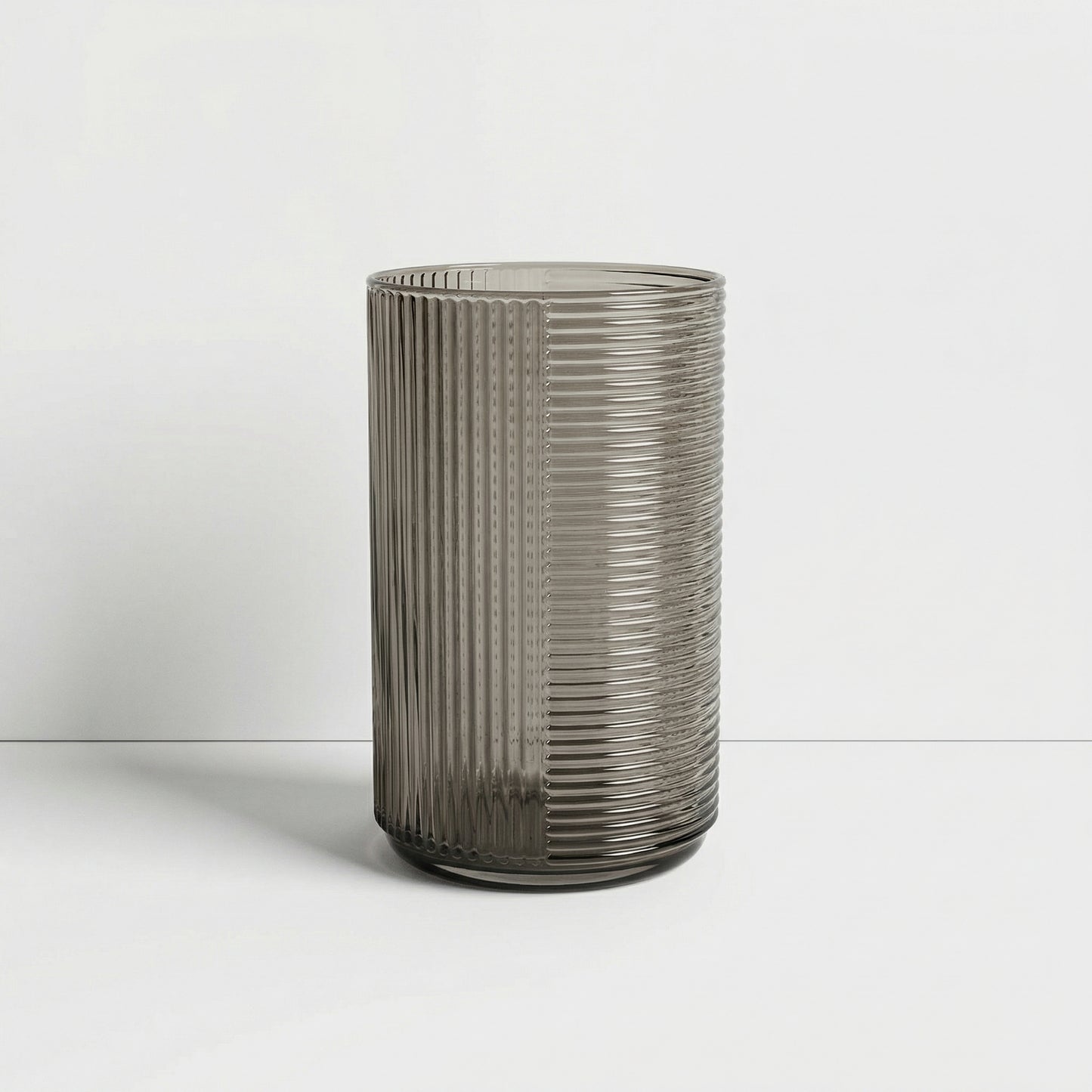 Ribbed Smoke Glass