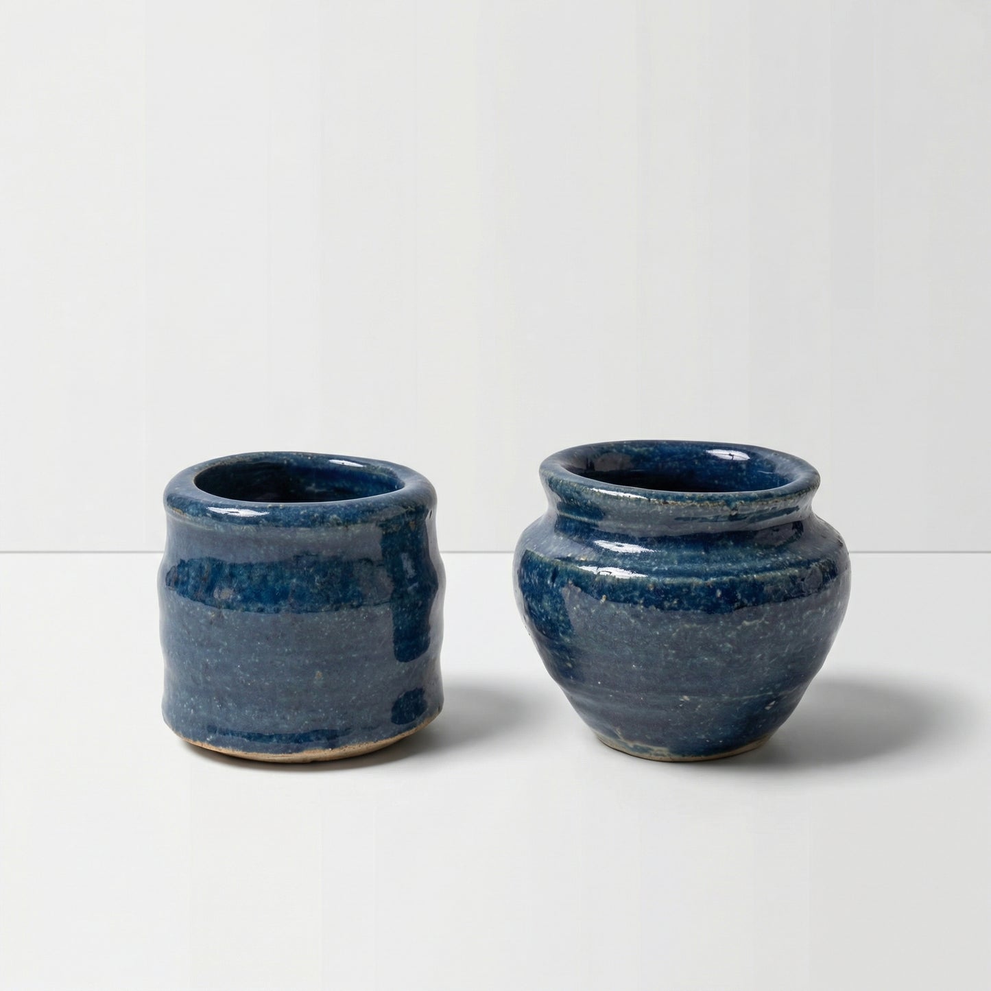 Small Blue Ceramic Pots