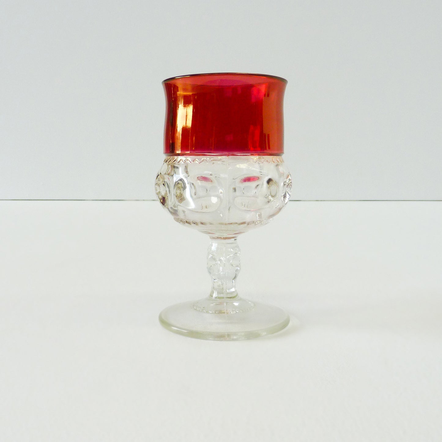 Glass Goblet with Red Top