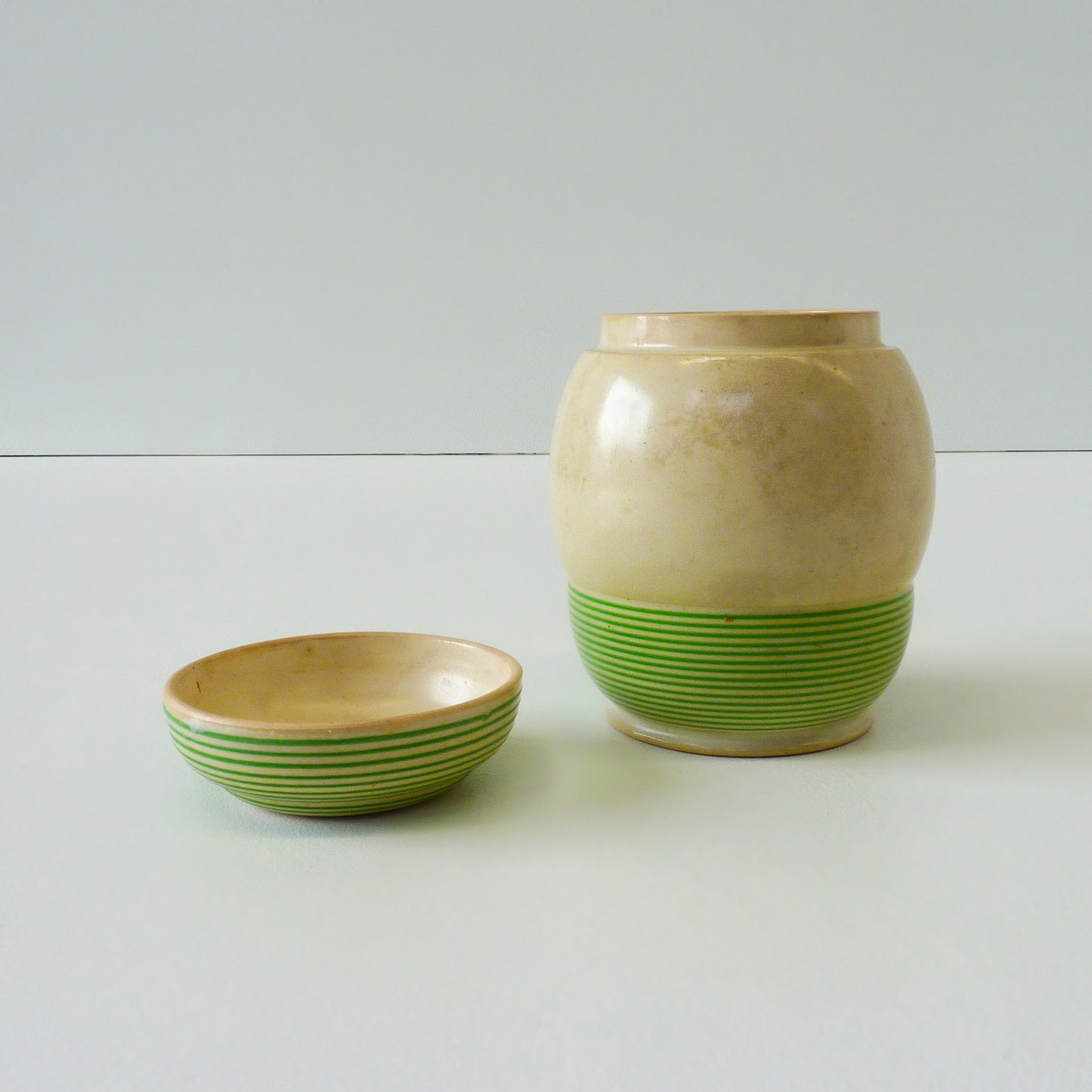 Striped Ceramic Jar Set