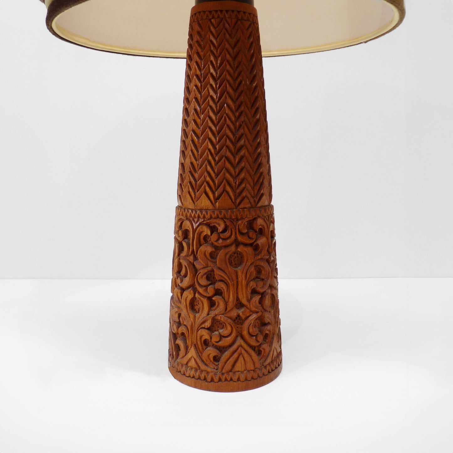 Mid Century Timber Base Lamp