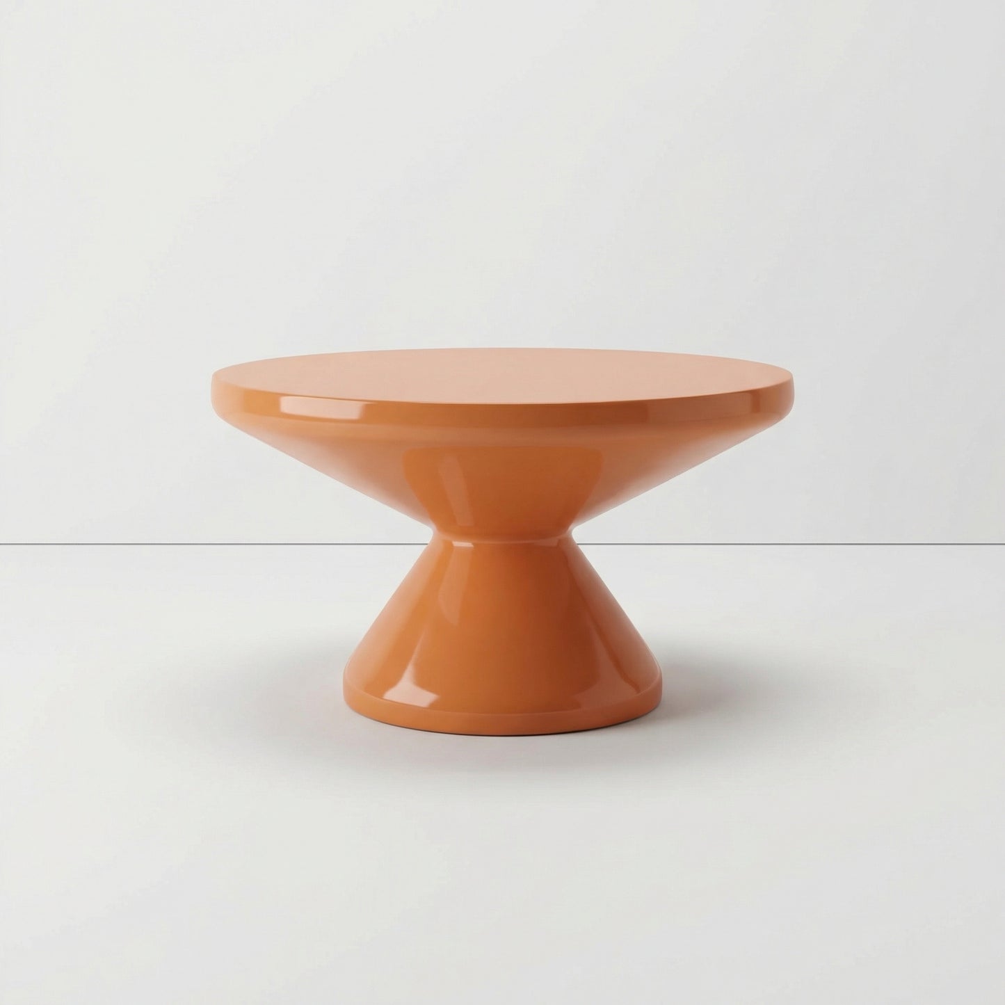 Retro Orange Pedestal Coffee Table