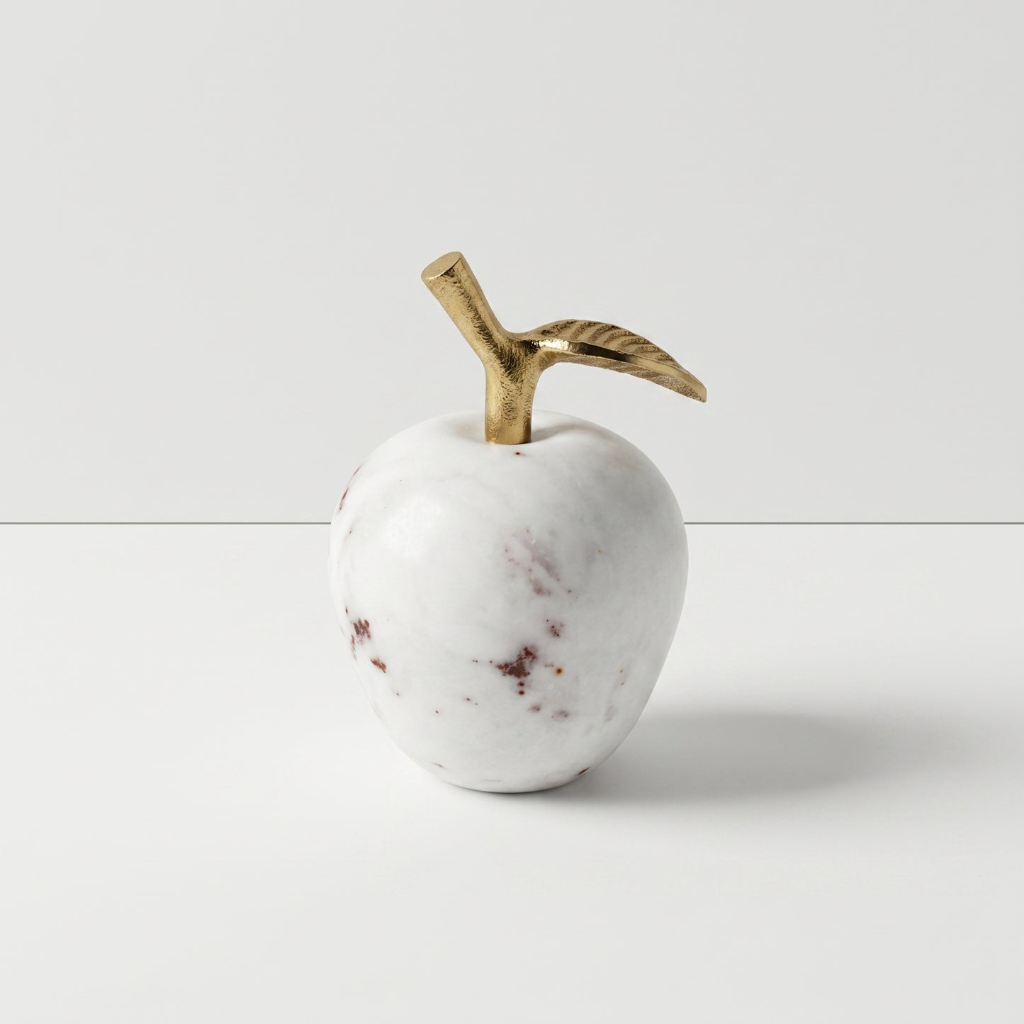 White Marble Apple Ornament