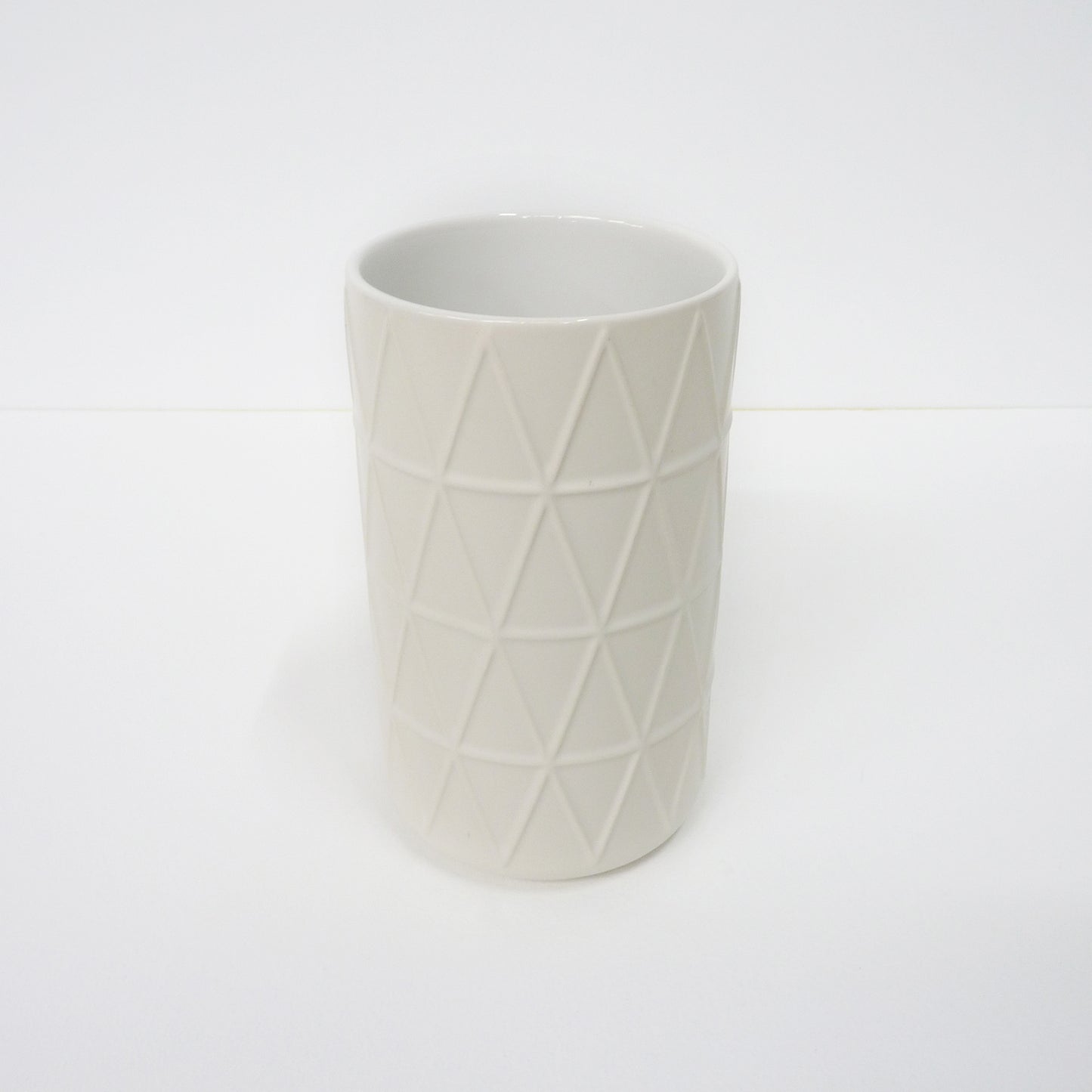 White Geometric Vase