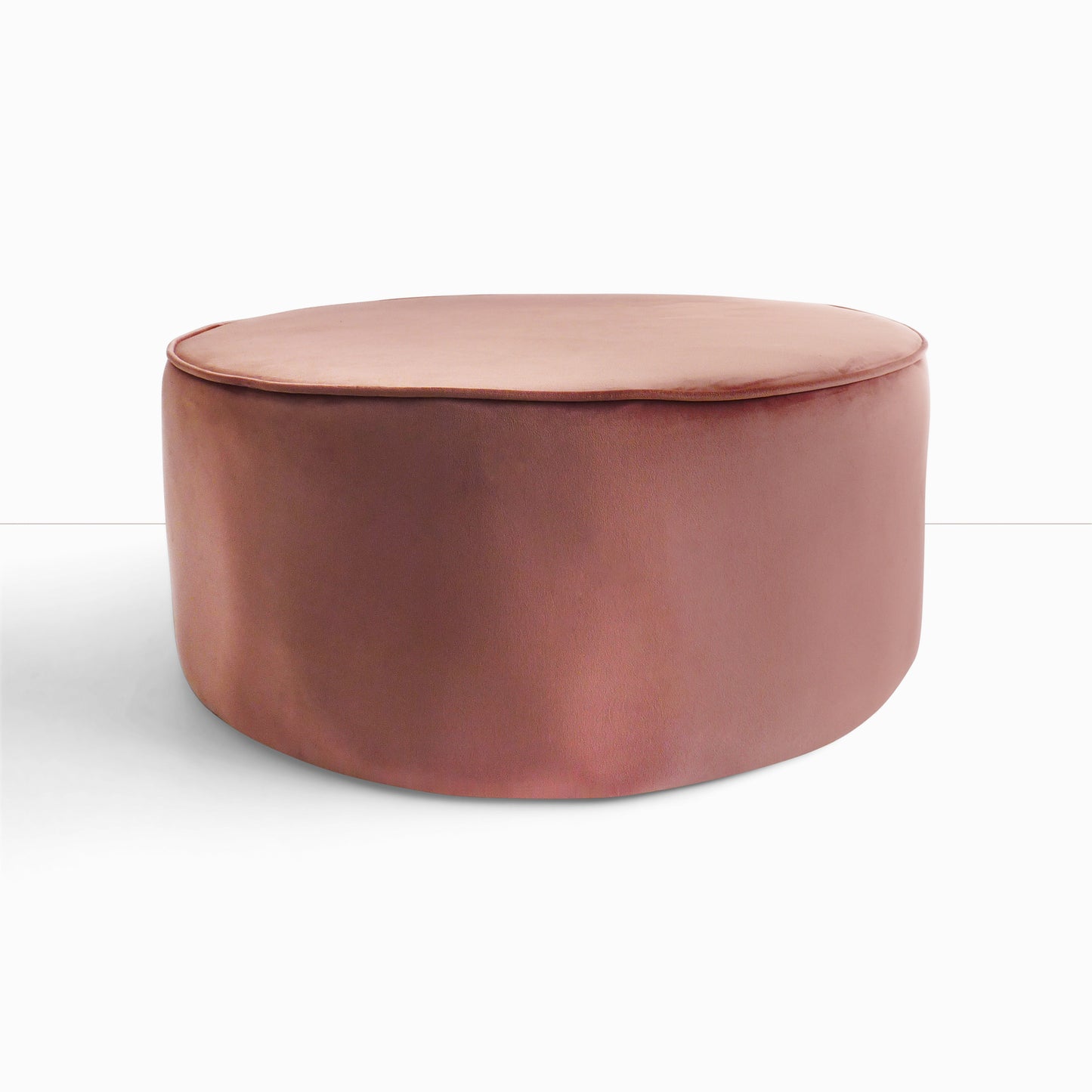 Pink Velvet Ottoman