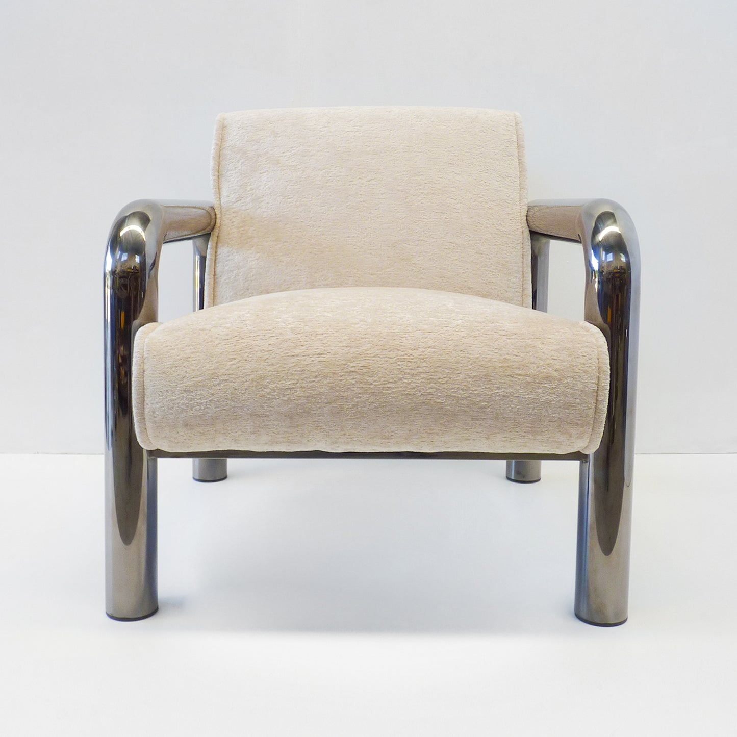 Modern Chrome Arm Chair
