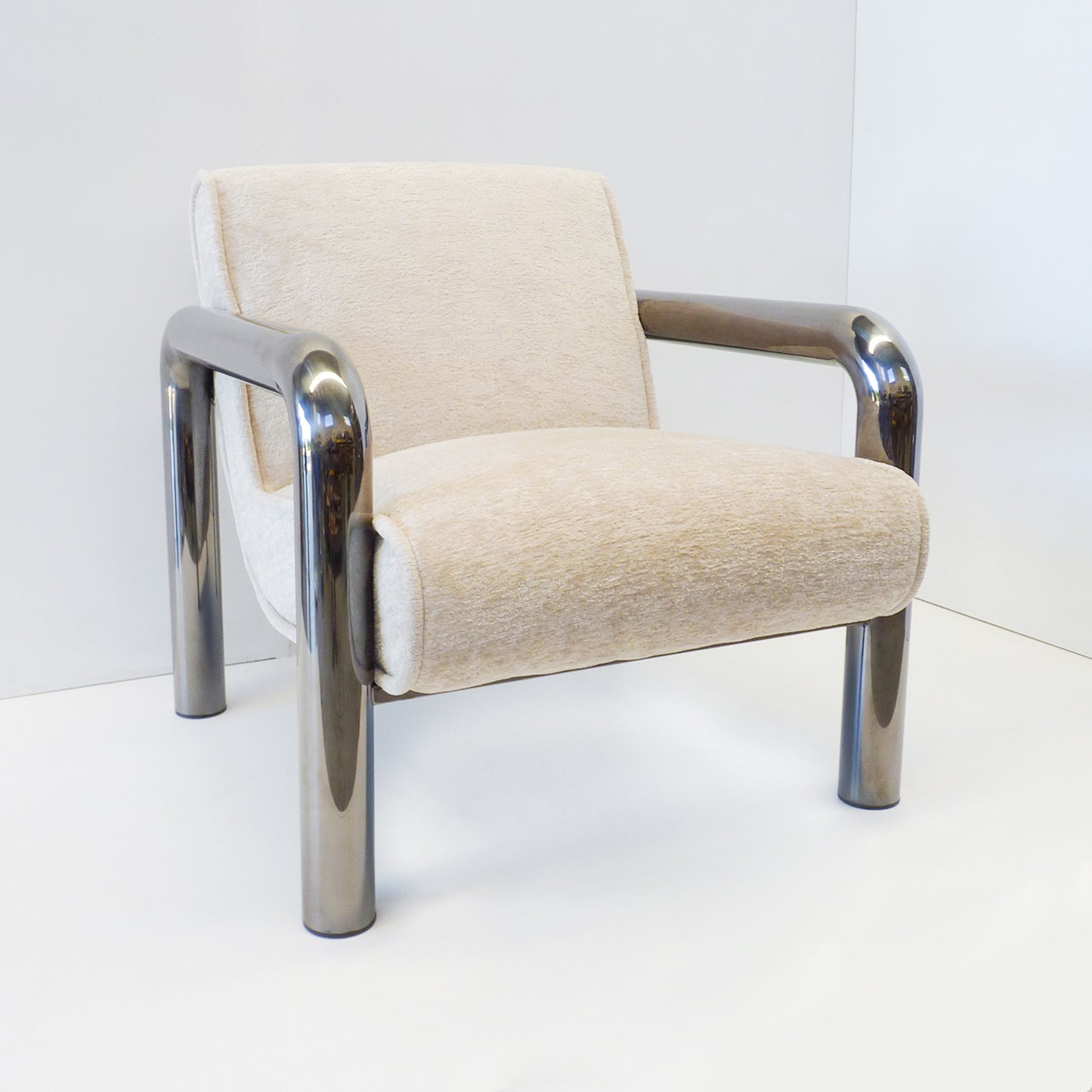 Modern Chrome Arm Chair