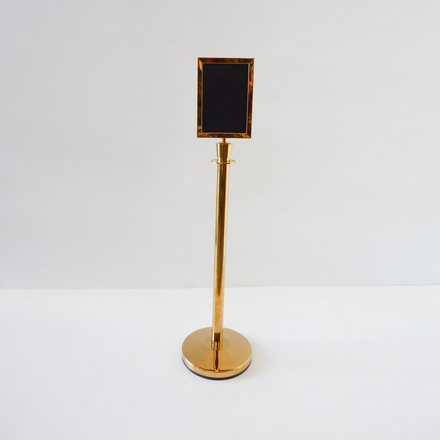 Gold Bollard With Signage