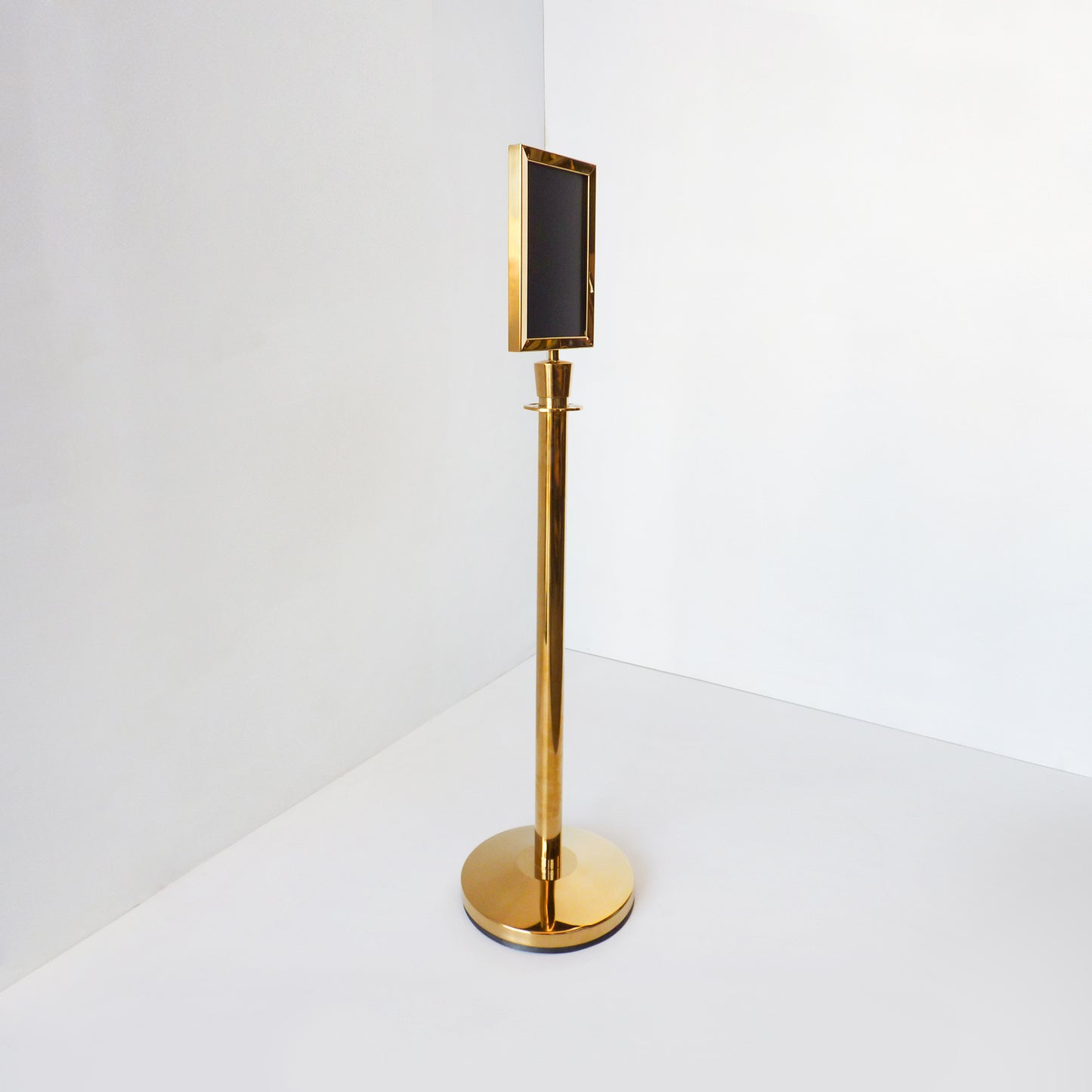 Gold Bollard With Signage