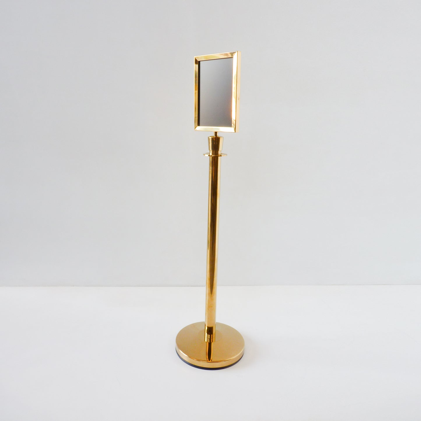 Gold Bollard With Signage