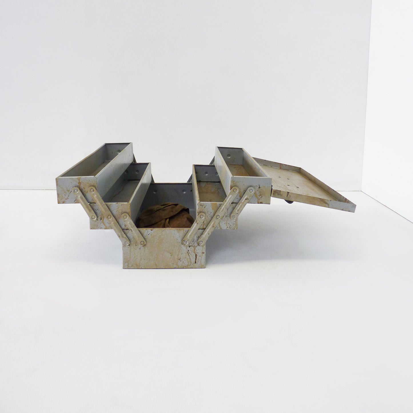 Grey Metal Expanding Toolbox