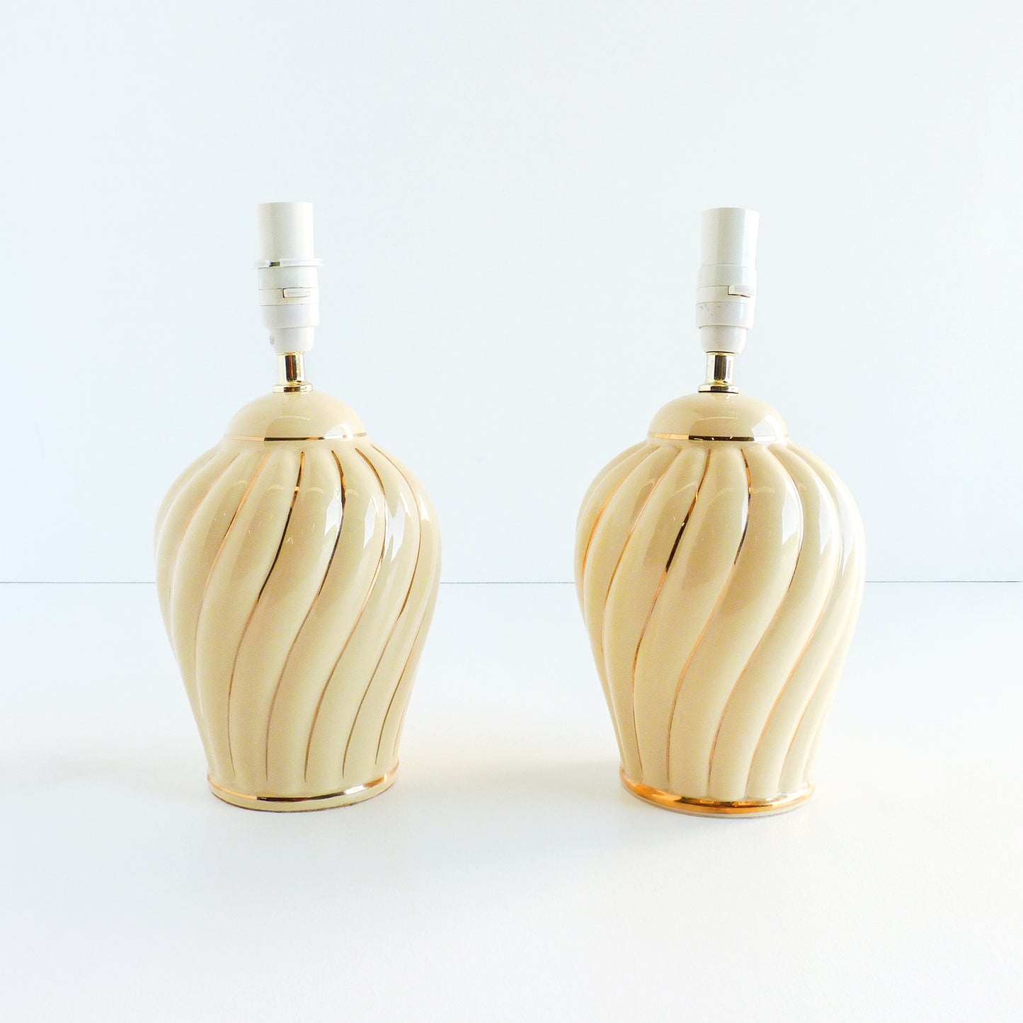 Cream & Gold Ceramic Lamp