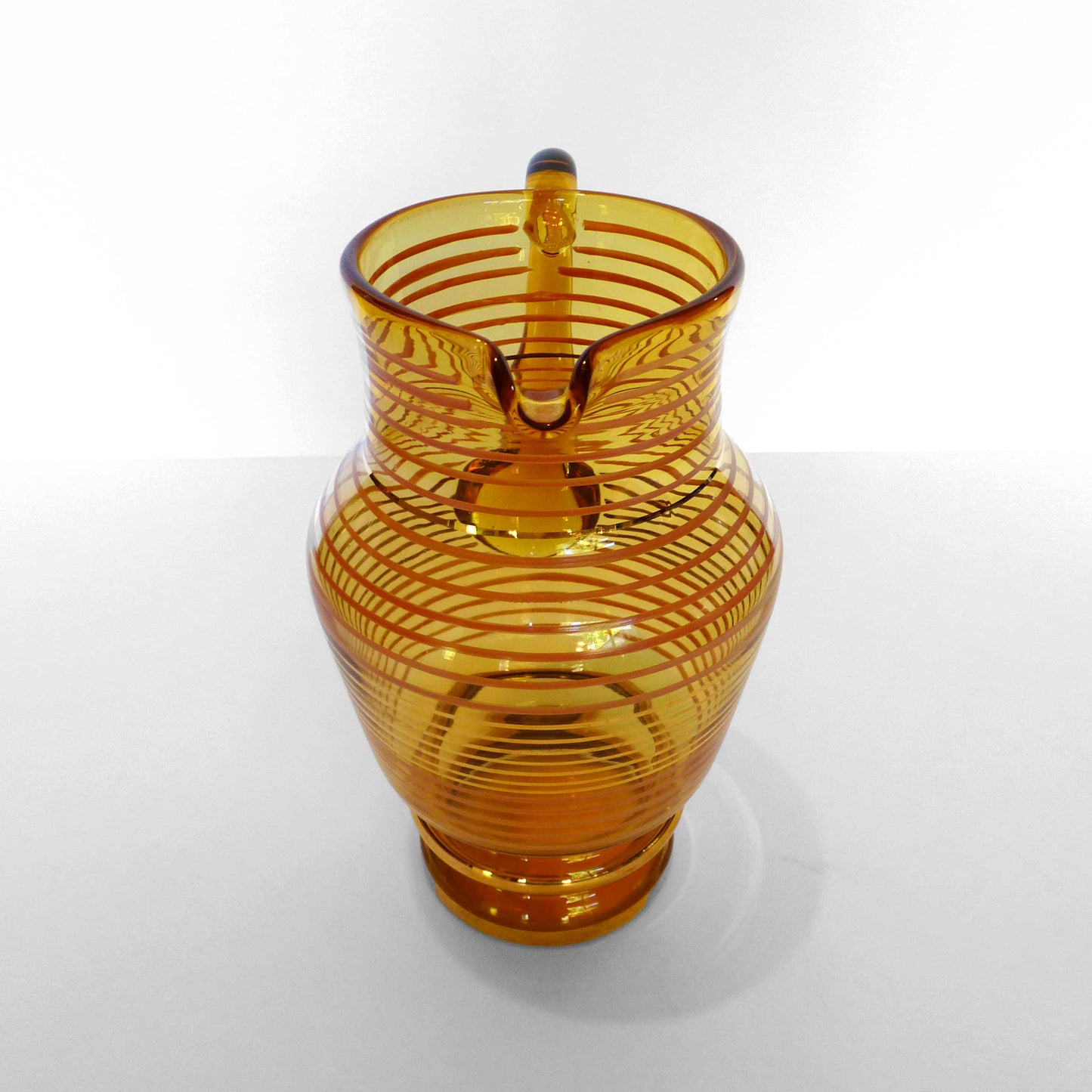 Vintage Glass Amber Jug