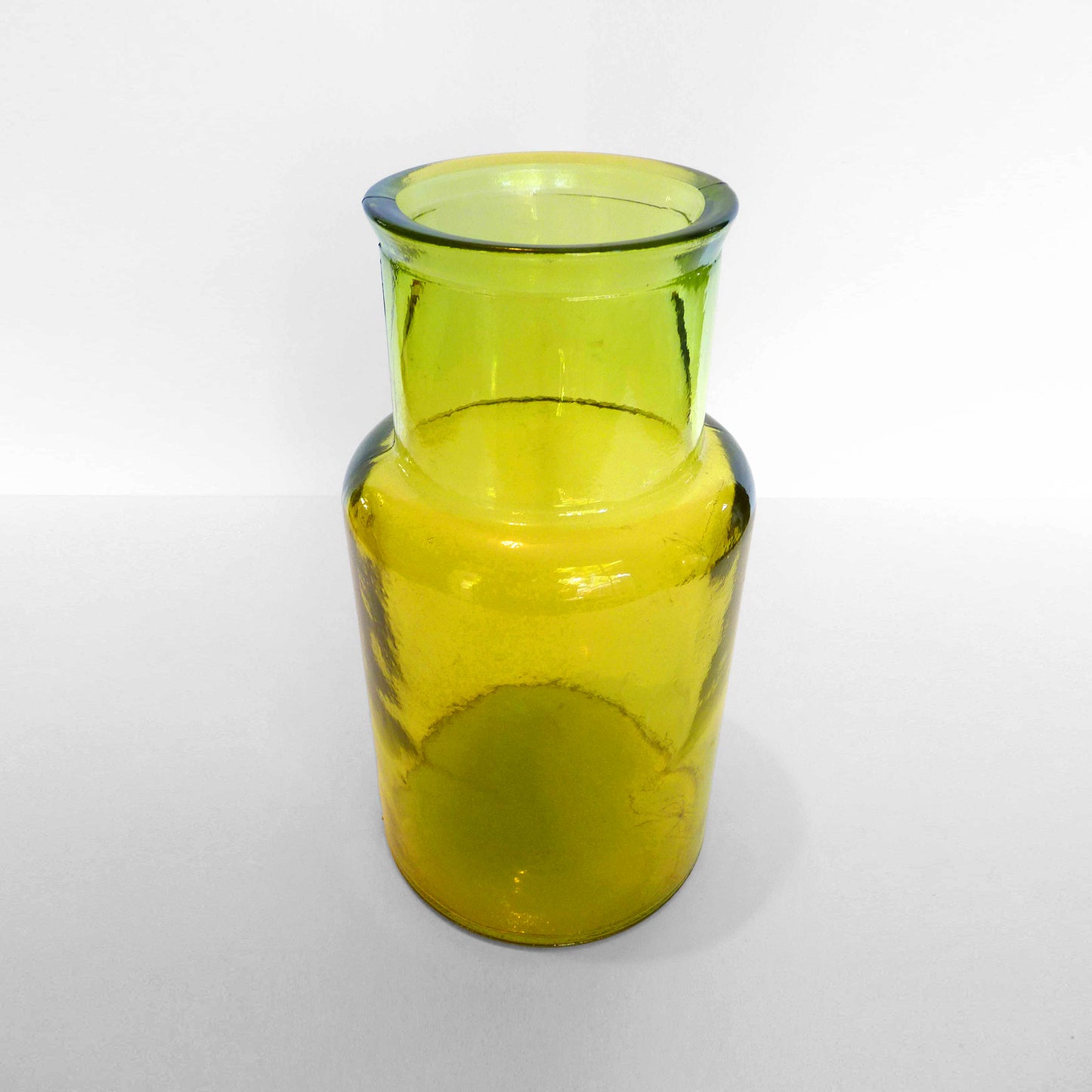 Short Yellow Glass Vase