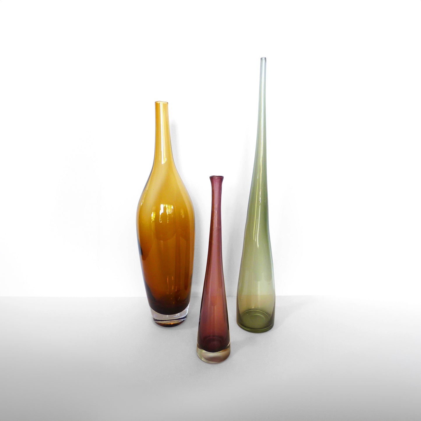 Purple Glass Flute Vase