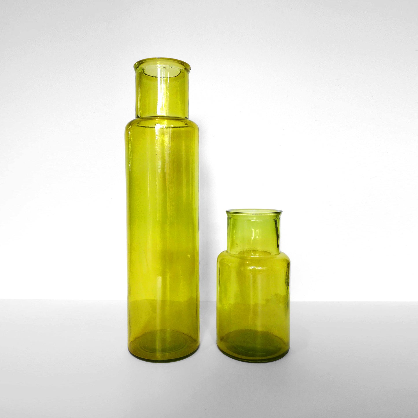 Tall Yellow Glass Vase