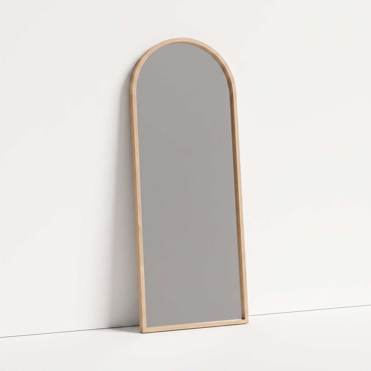 Arched Timber Floor Mirror