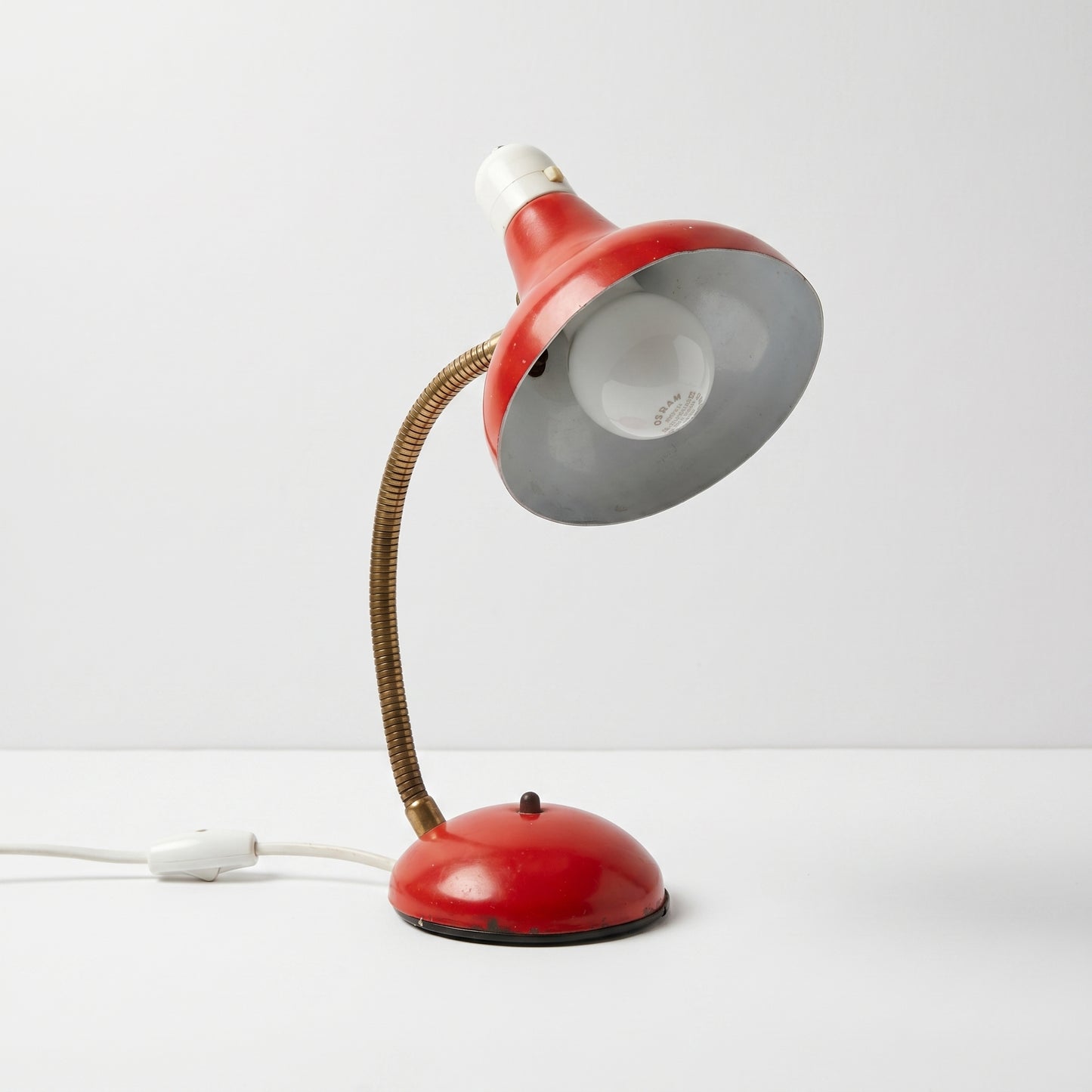Red Gooseneck Desk Lamp