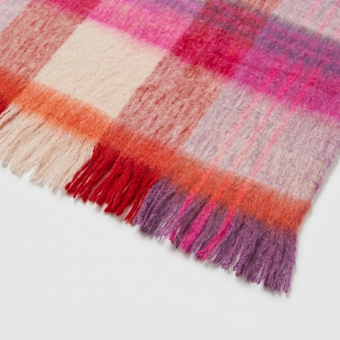 Mohair Checkered Throw