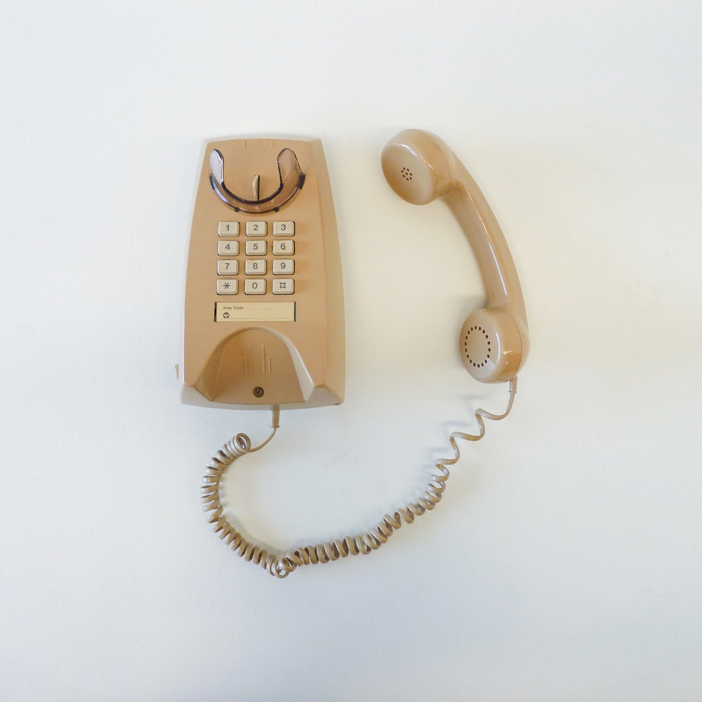 Vintage Beige Wall Mounted Phone