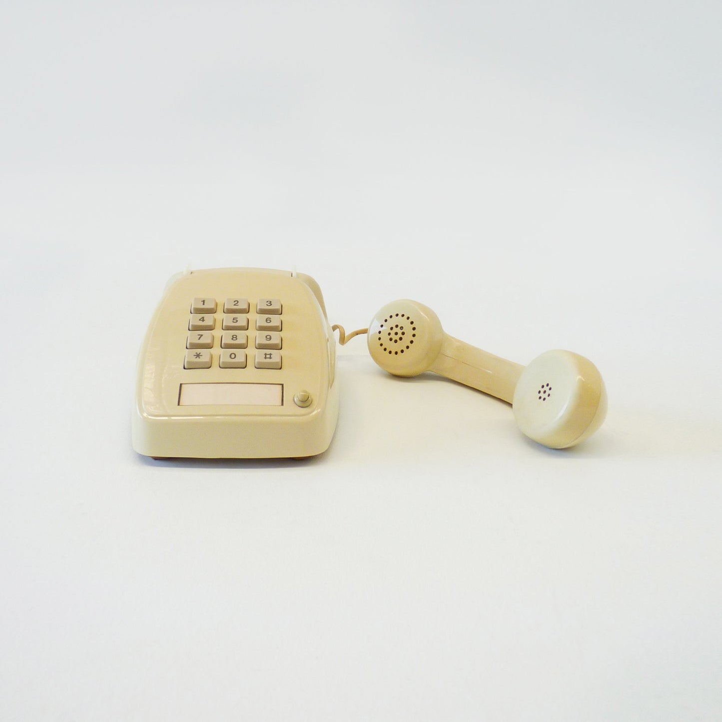 Vintage Beige Push Button Phone