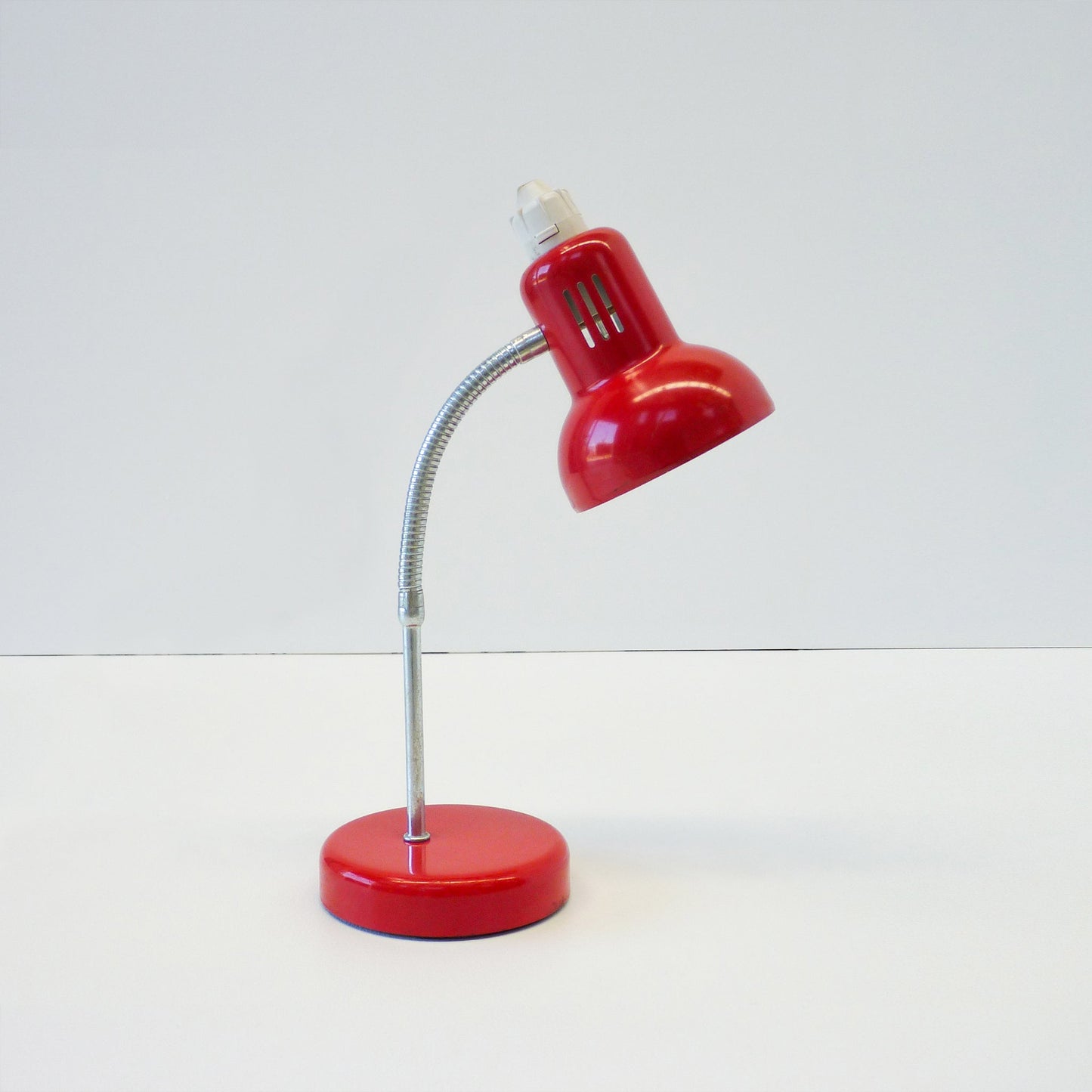 Red Metal Desk Lamp