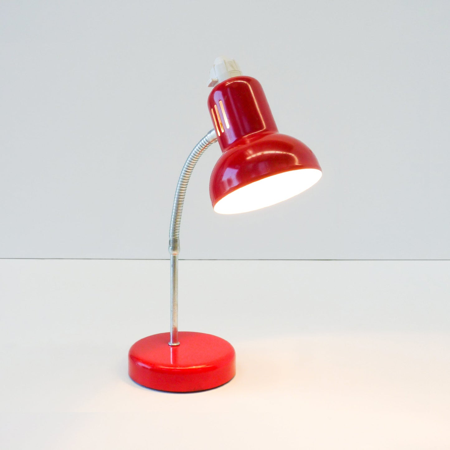 Red Metal Desk Lamp
