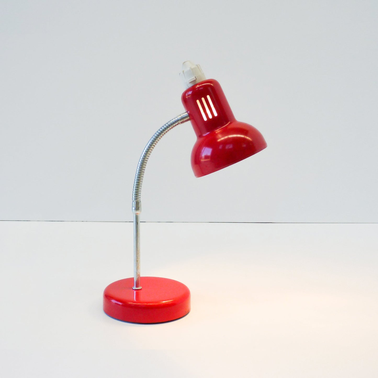 Red Metal Desk Lamp
