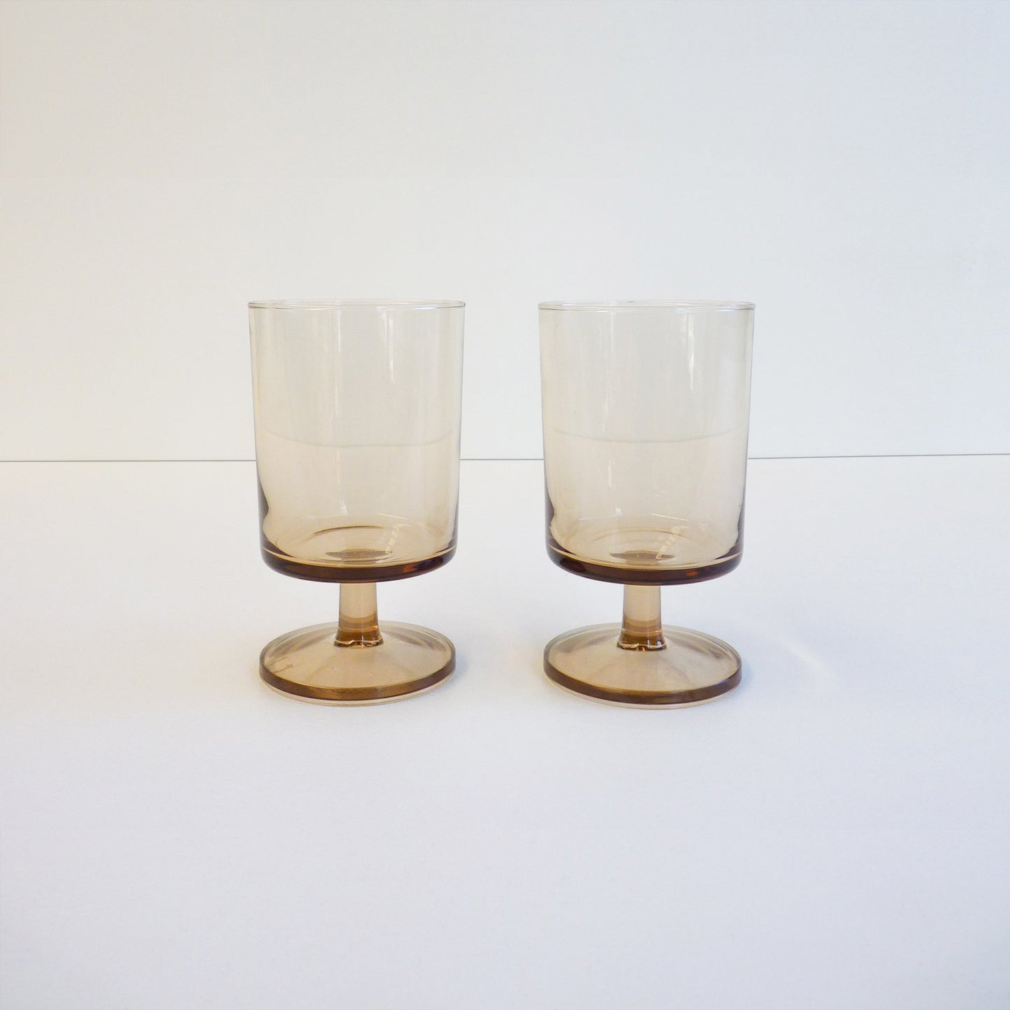 Smoky Grey Stemmed Glass Set