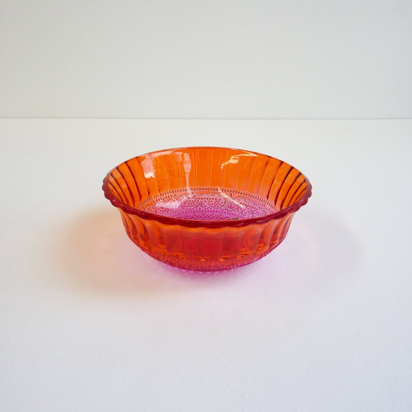 Vintage Pink & Red Glass Dessert Set