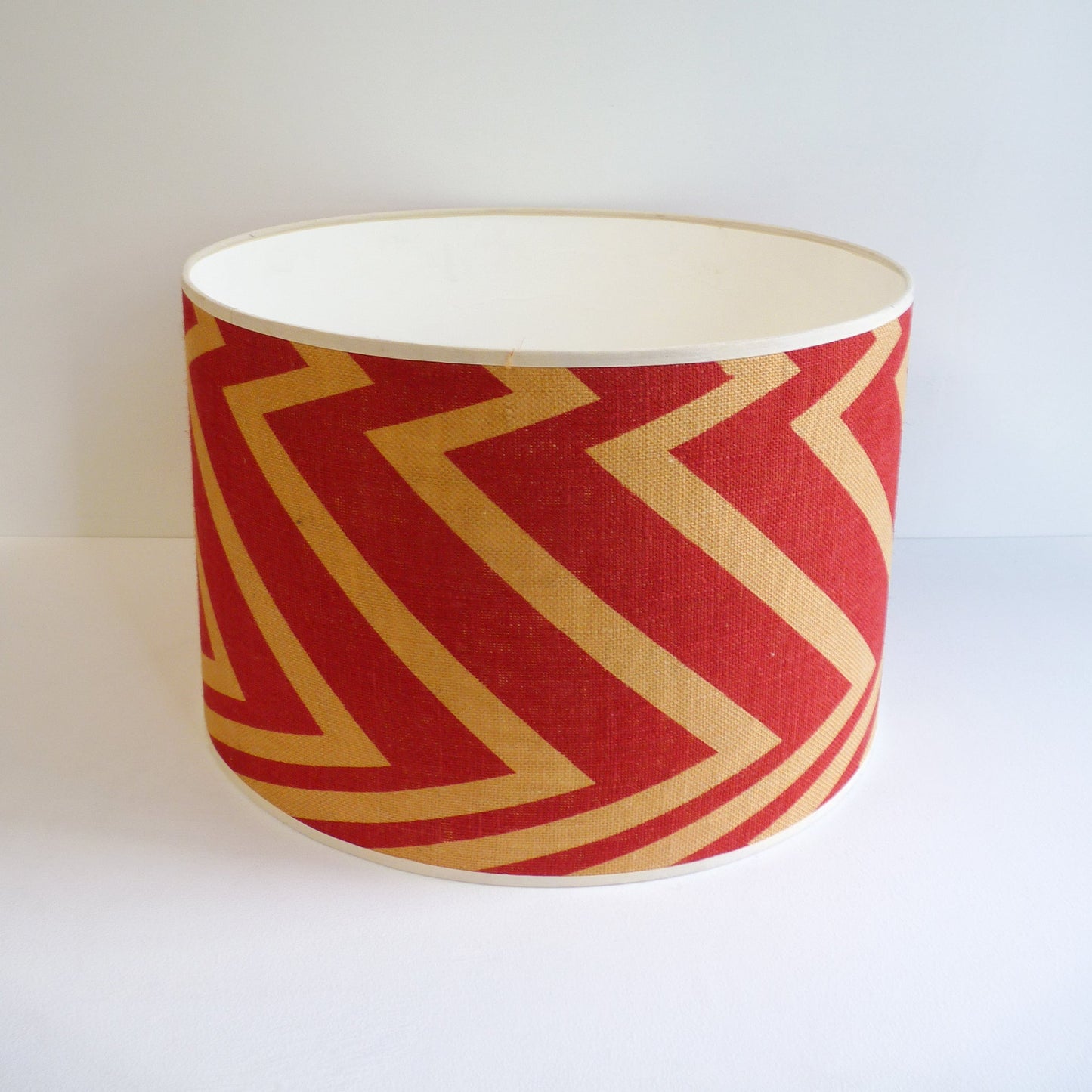 Modern Red / Cream Lamp Shade