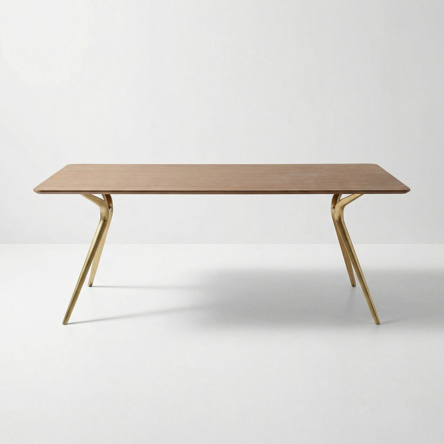 Timber Table with Brass Legs
