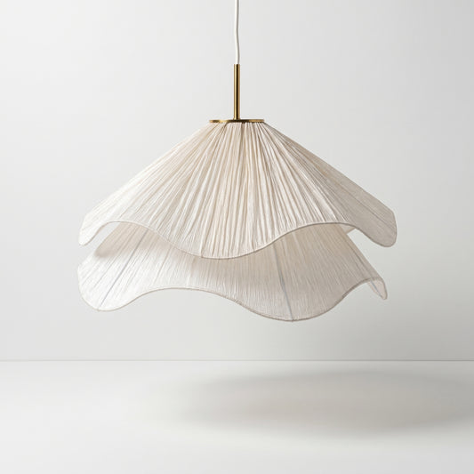 Tiered Pleated Pendant Light