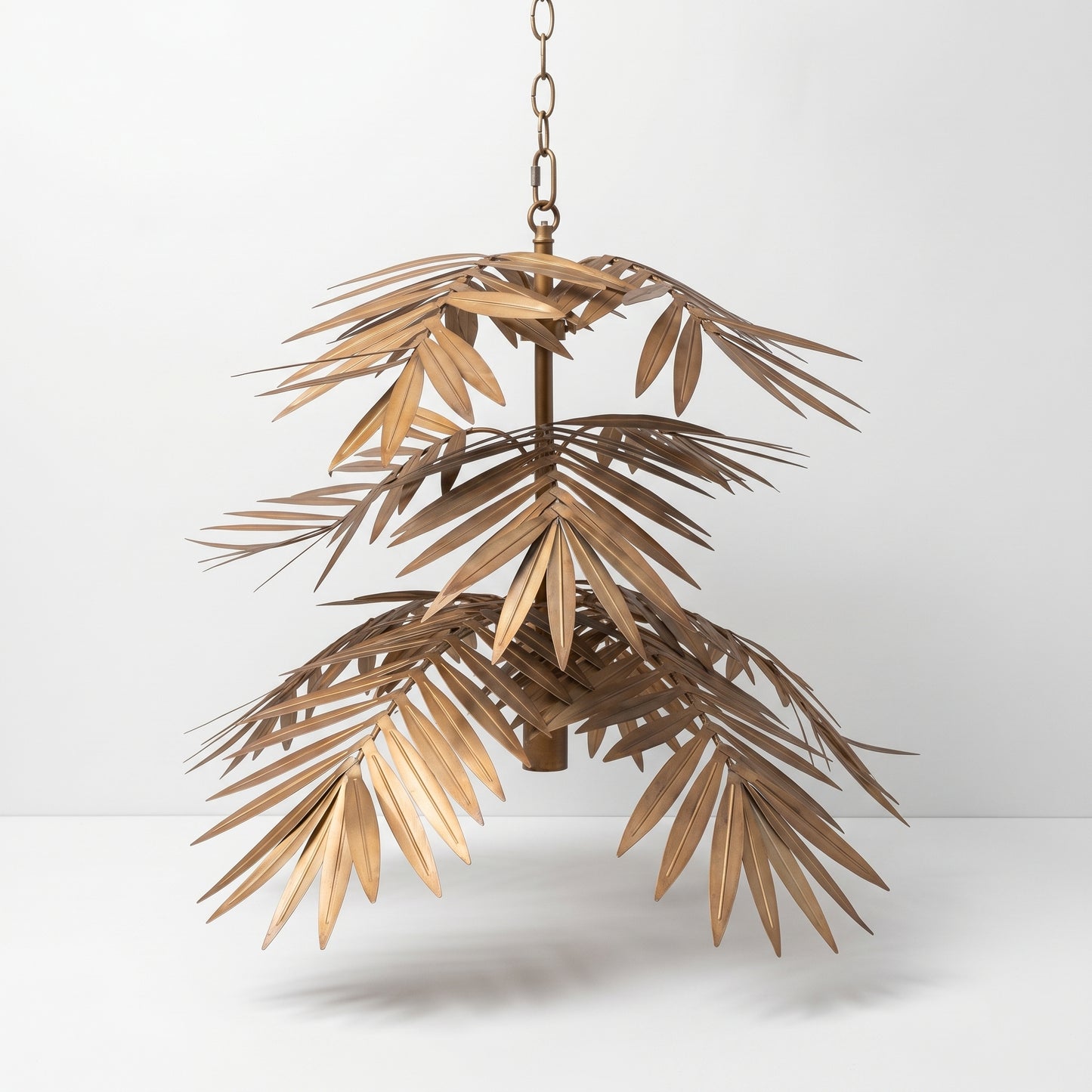 Gold Palm Pendant Light