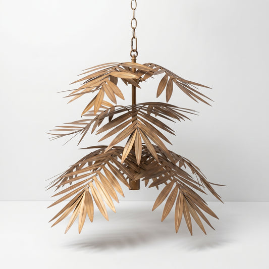 Gold Palm Pendant Light