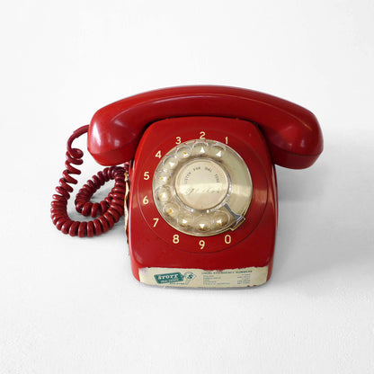 Classic Red Rotary Telephone