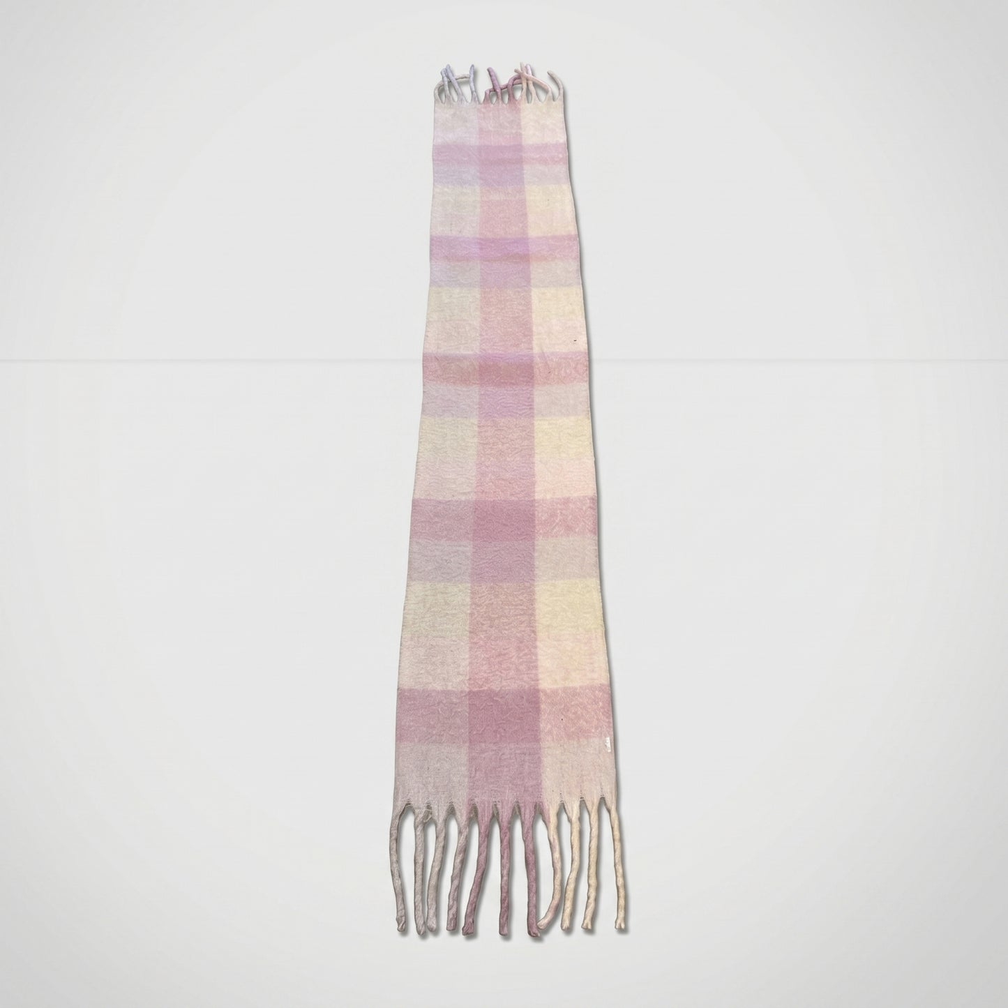 Pink Plaid Scarf