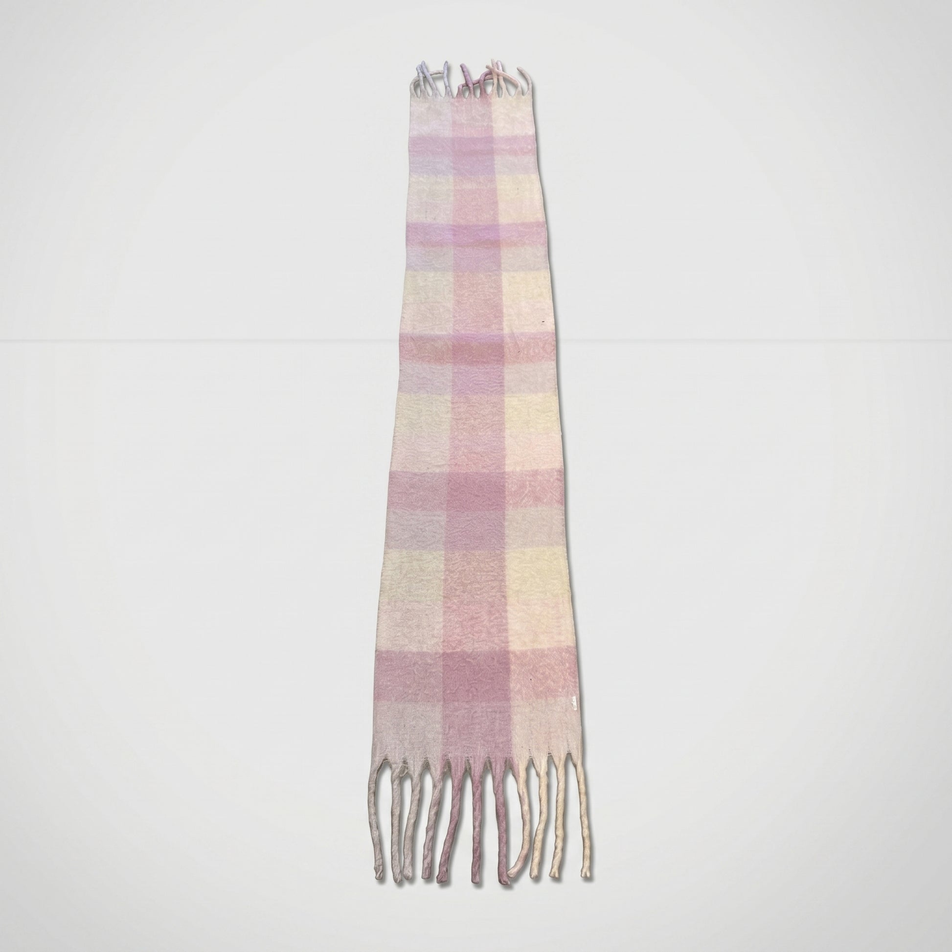 Pink Plaid Scarf