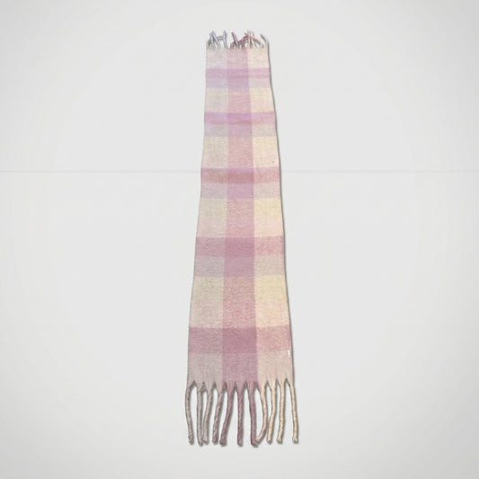 Pink Plaid Scarf
