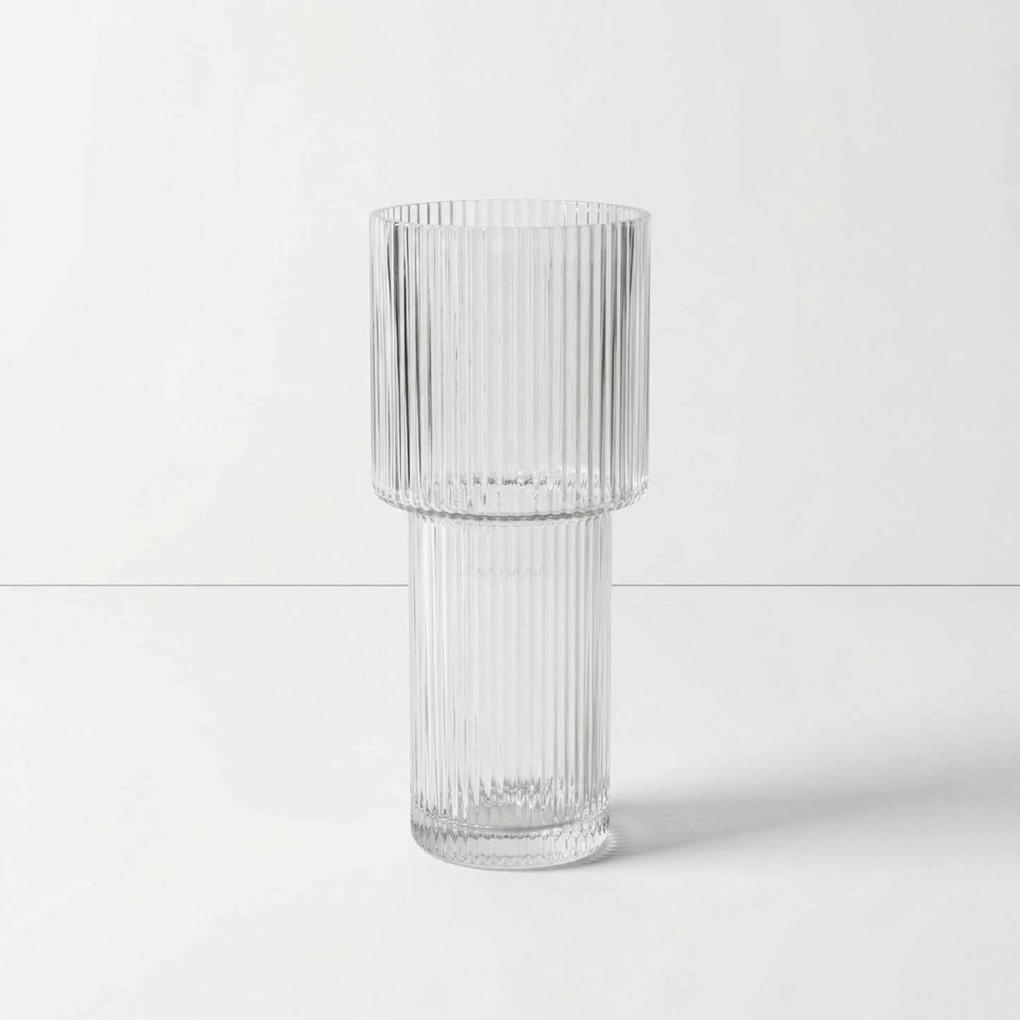 Ribbed Glass Vase