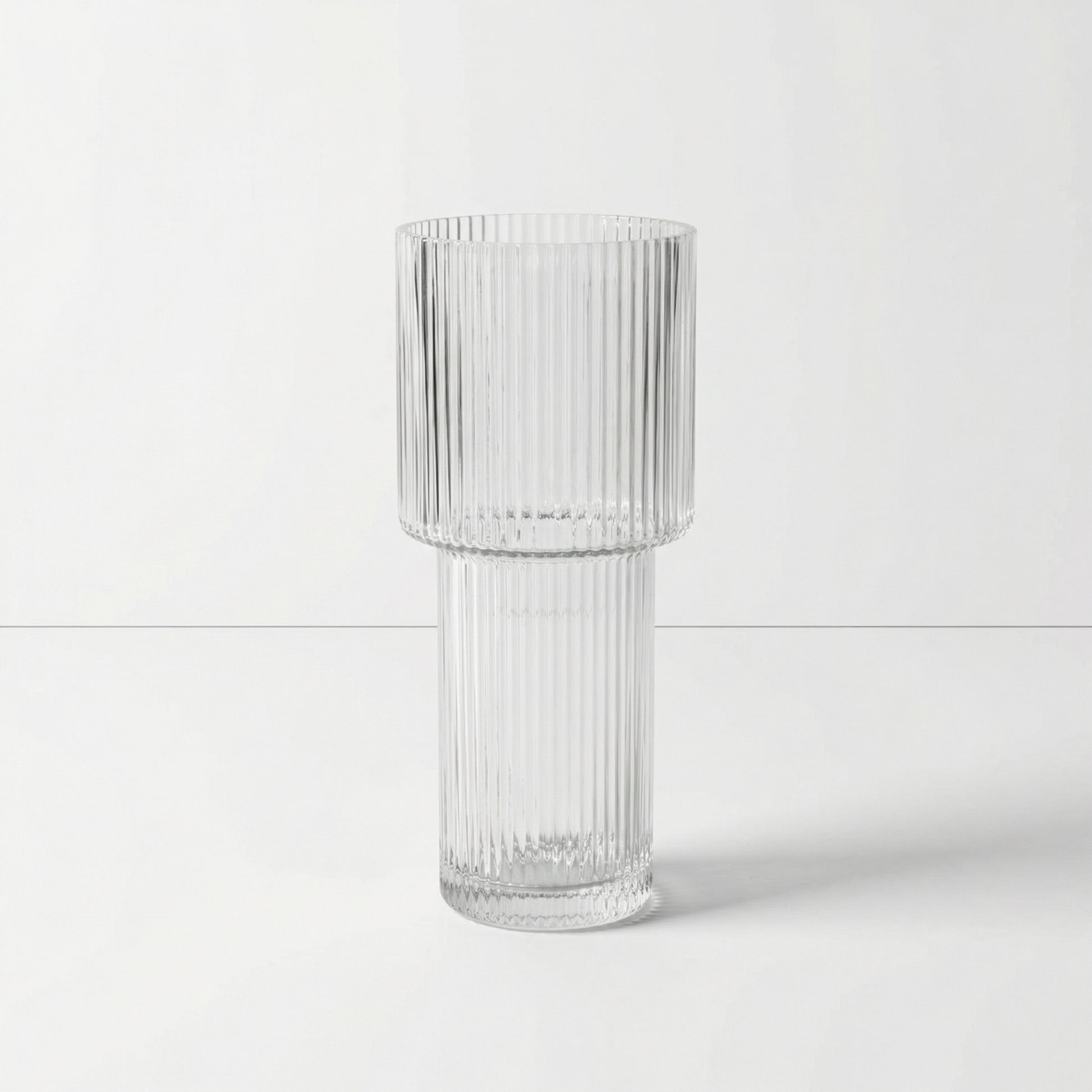 Ribbed Glass Vase