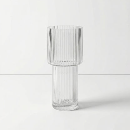 Ribbed Glass Vase