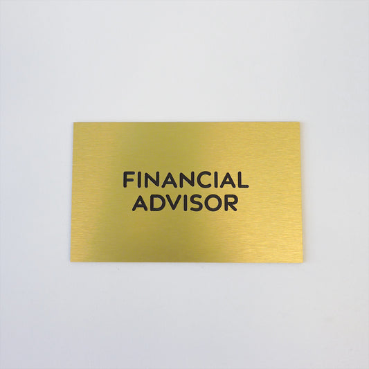 ‘Financial Advisor’ Door Sign