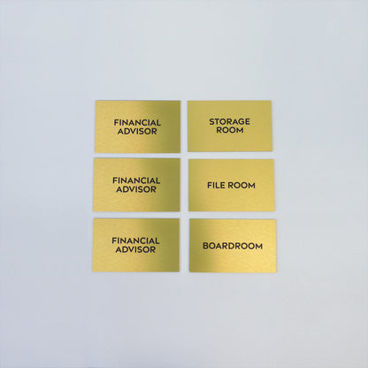 ‘Financial Advisor’ Door Sign
