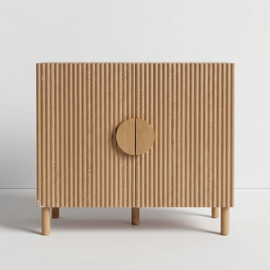 Ribbed Timber Sideboard