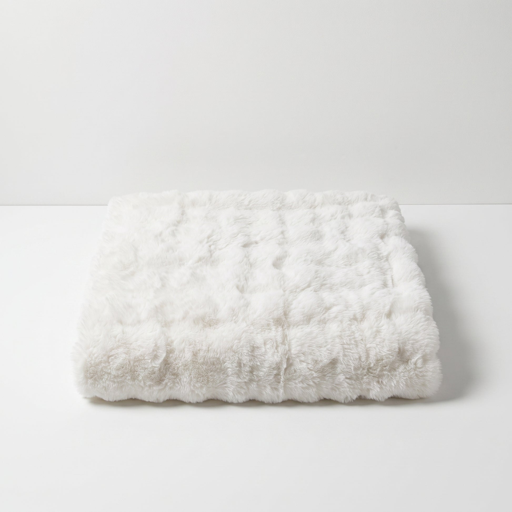 White Faux Fur Throw