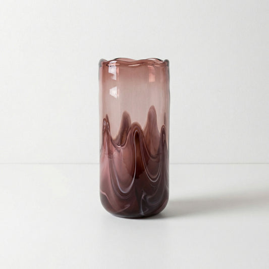 Purple Swirl Glass Vase